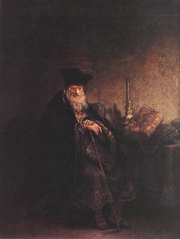 REMBRANDT Harmenszoon van Rijn Old Rabbi France oil painting art